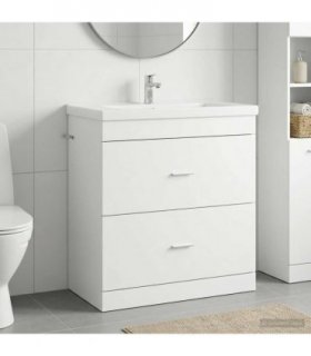 vidaXL Bathroom Under Sink Cabinet White 78.5 x 37.5 x 81 cm — V0672169607