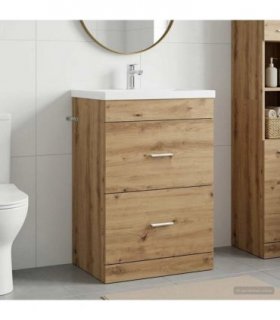 vidaXL Bathroom Under Sink Cabinet Artisan Oak 56 x 37.5 x 81 cm — V0672169608