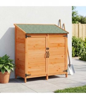 vidaXL Garden Shed Brown 106.5 x 56 x 113.5 cm Solid Fir Wood