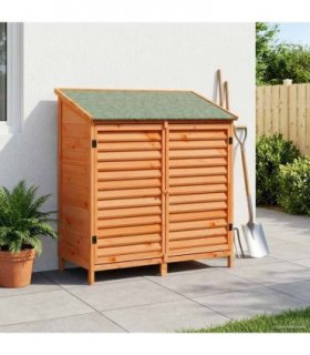 vidaXL Garden Shed with Roof Brown 106 x 56 x 113.5 cm Solid Fir Wood