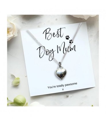 Best Dog Mum Necklace & Jewellery Box Gift — Colour: Pink, Size: 100 x 100mm, 50mm Depth — V0672175393