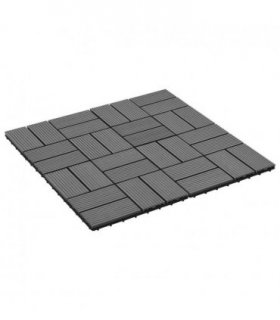 vidaXL Decking Tile 22 pcs Grey 30 x 30 cm WPC — V0672176497