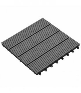 vidaXL Decking Tile 11 pcs Grey 30 x 30 cm WPC — V0672176498