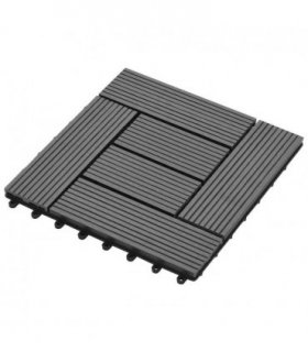 vidaXL Decking Tile 11 pcs Grey 30 x 30 cm WPC — V0672176502