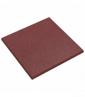 vidaXL Fall Protection Tiles 24 pcs Red 50 x 50 cm Rubber