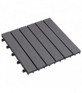 vidaXL Decking Tile 30 pcs Grey 30 x 30 cm Acacia Hardwood
