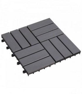 vidaXL Decking Tile 20 pcs Grey 30 x 30 cm Acacia Hardwood — V0672184140