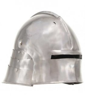 vidaXL Medieval Knight Helmet Antique Replica LARP Silver Steel — Model: model 22