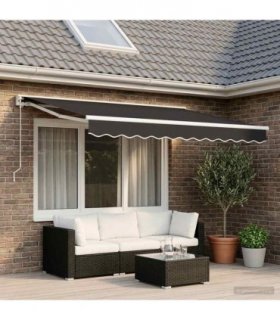 vidaXL Awning Replacement Fabric Anthracite 3.5 x 2 m Polyester
