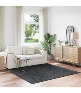 vidaXL Anti-slip Shaggy Rug Dark grey 200 x 200 cm PP