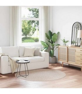 vidaXL Anti-slip Shaggy Rug Cream 160 x 160 cm PP — Size: Ø 160 cm