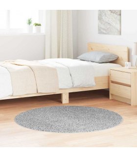 vidaXL Anti-slip Shaggy Rug Grey 120 x 120 cm PP — Size: Ø 120 cm