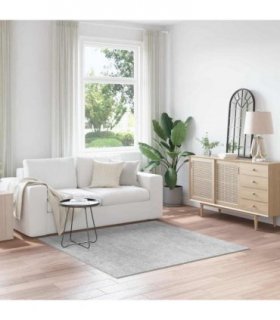 vidaXL Anti-slip Shaggy Rug Grey 160 x 160 cm PP