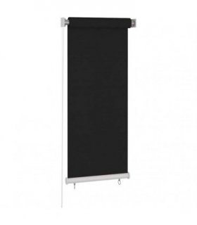 vidaXL Outdoor Roller Blind 65(W)x140(H) cm Black — Size: 60 x 140 cm