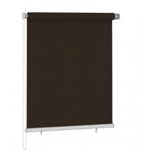 vidaXL Outdoor Roller Blind 125(W)x140(H) cm Brown — Size: 120 x 140 cm