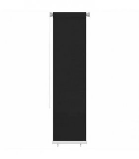 vidaXL Outdoor Roller Blind 65(W)x230(H) cm Black HDPE — Size: 60 x 230 cm