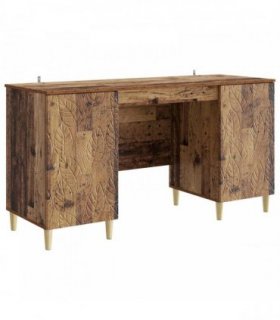vidaXL Desk Old Wood Engineered Wood 142.5 x 50 x 75 cm — V0672185032