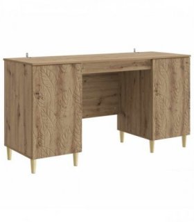 vidaXL Desk Artisan Oak Engineered Wood 142.5 x 50 x 75 cm — V0672185038