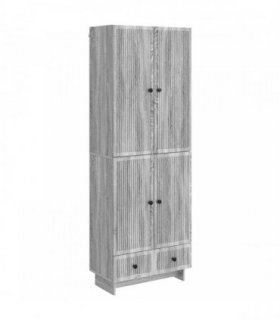 vidaXL Cabinet Set 2 pcs Grey Sonoma 66 x 34.5 x 95 cm Engineered Wood