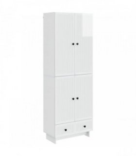 vidaXL Cabinet Set 2 pcs High Gloss White 66 x 34.5 x 95 cm