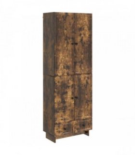 vidaXL Cabinet Set 2 pcs Smoked Oak 66 x 34.5 x 95 cm Engineered Wood