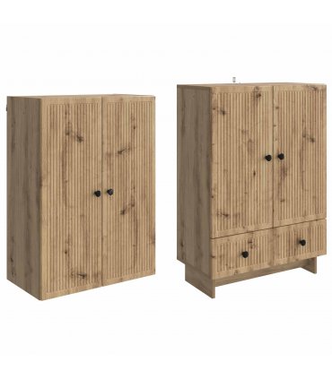 vidaXL Cabinet Set 2 pcs Artisan Oak 66 x 34.5 x 95 cm Engineered Wood