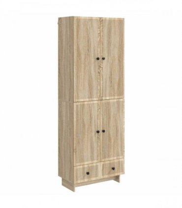 vidaXL Cabinet Set 2 pcs Sonoma Oak 66 x 34.5 x 95 cm Engineered Wood
