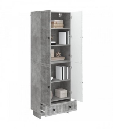 vidaXL Cabinet Set 2 pcs Concrete Grey 66 x 34.5 x 95 cm