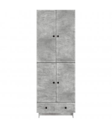 vidaXL Cabinet Set 2 pcs Concrete Grey 66 x 34.5 x 95 cm