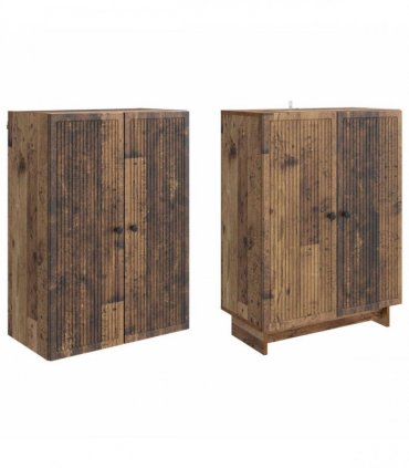 vidaXL Cabinet Set 2 pcs Old Wood 66 x 34.5 x 90 cm Engineered Wood