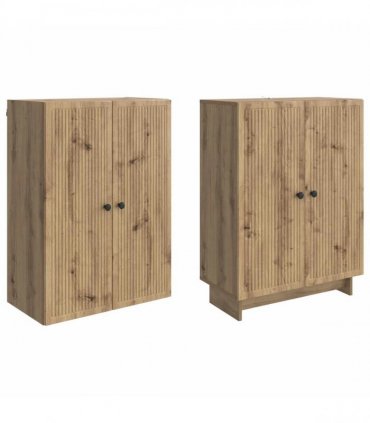 vidaXL Cabinet Set 2 pcs Artisan Oak 66 x 34.5 x 90 cm Engineered Wood