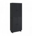 vidaXL Cabinet Set 2 pcs Black 66 x 34.5 x 90 cm Engineered Wood
