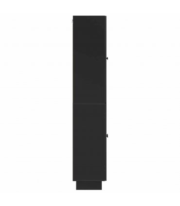 vidaXL Cabinet Set 2 pcs Black 66 x 34.5 x 90 cm Engineered Wood