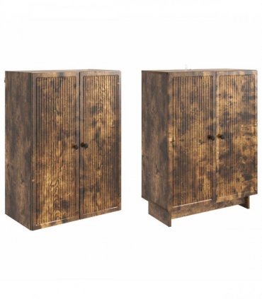 vidaXL Cabinet Set 2 pcs Smoked Oak 66 x 34.5 x 90 cm Engineered Wood