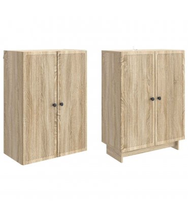 vidaXL Cabinet Set 2 pcs Sonoma Oak 66 x 34.5 x 90 cm Engineered Wood