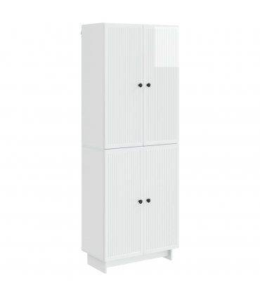 vidaXL Cabinet Set 2 pcs High Gloss White 66 x 34.5 x 90 cm