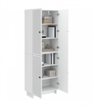 vidaXL Cabinet Set 2 pcs High Gloss White 66 x 34.5 x 90 cm