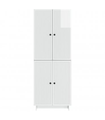 vidaXL Cabinet Set 2 pcs High Gloss White 66 x 34.5 x 90 cm