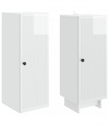 vidaXL Cabinet Set 2 pcs High Gloss White 34.5 x 33 x 90 cm