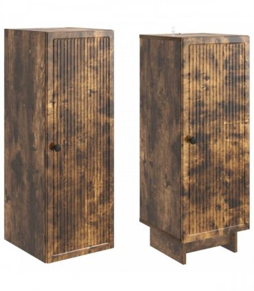vidaXL Cabinet Set 2 pcs Smoked Oak 34.5 x 33 x 90 cm Engineered Wood