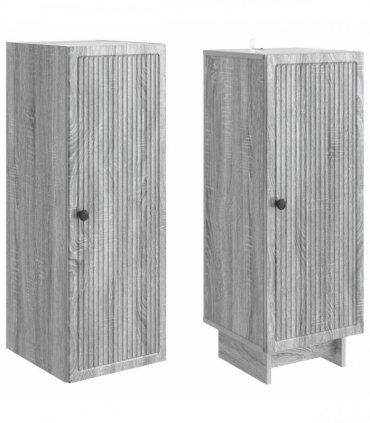 vidaXL Cabinet Set 2 pcs Grey Sonoma 34.5 x 33 x 90 cm Engineered Wood