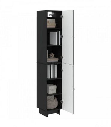 vidaXL Cabinet Set 2 pcs Black 34.5 x 33 x 90 cm Engineered Wood