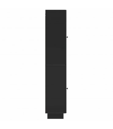 vidaXL Cabinet Set 2 pcs Black 34.5 x 33 x 90 cm Engineered Wood