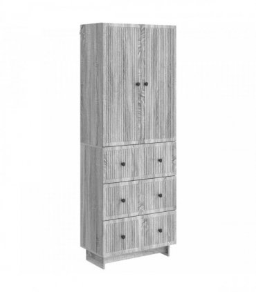 vidaXL Cabinet Set 2 pcs 66 x 34.5 x 90 cm Engineered Wood — Colour: Grey sonoma
