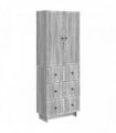 vidaXL Cabinet Set 2 pcs 66 x 34.5 x 90 cm Engineered Wood — Colour: Grey sonoma