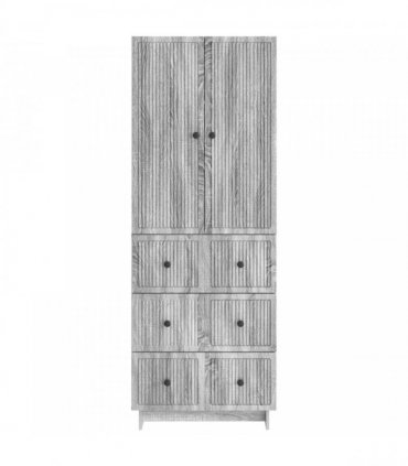 vidaXL Cabinet Set 2 pcs 66 x 34.5 x 90 cm Engineered Wood — Colour: Grey sonoma