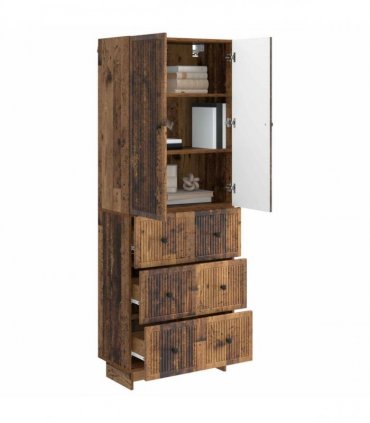 vidaXL Cabinet Set 2 pcs 66 x 34.5 x 90 cm Engineered Wood — Colour: Old wood