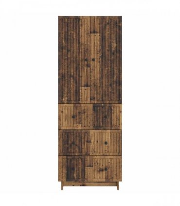 vidaXL Cabinet Set 2 pcs 66 x 34.5 x 90 cm Engineered Wood — Colour: Old wood
