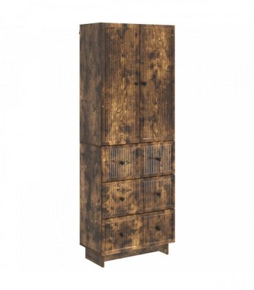 vidaXL Cabinet Set 2 pcs 66 x 34.5 x 90 cm Engineered Wood — Colour: Smoked oak