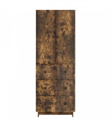 vidaXL Cabinet Set 2 pcs 66 x 34.5 x 90 cm Engineered Wood — Colour: Smoked oak